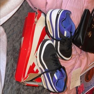 Nike Air Max Black and Blue Sneakers